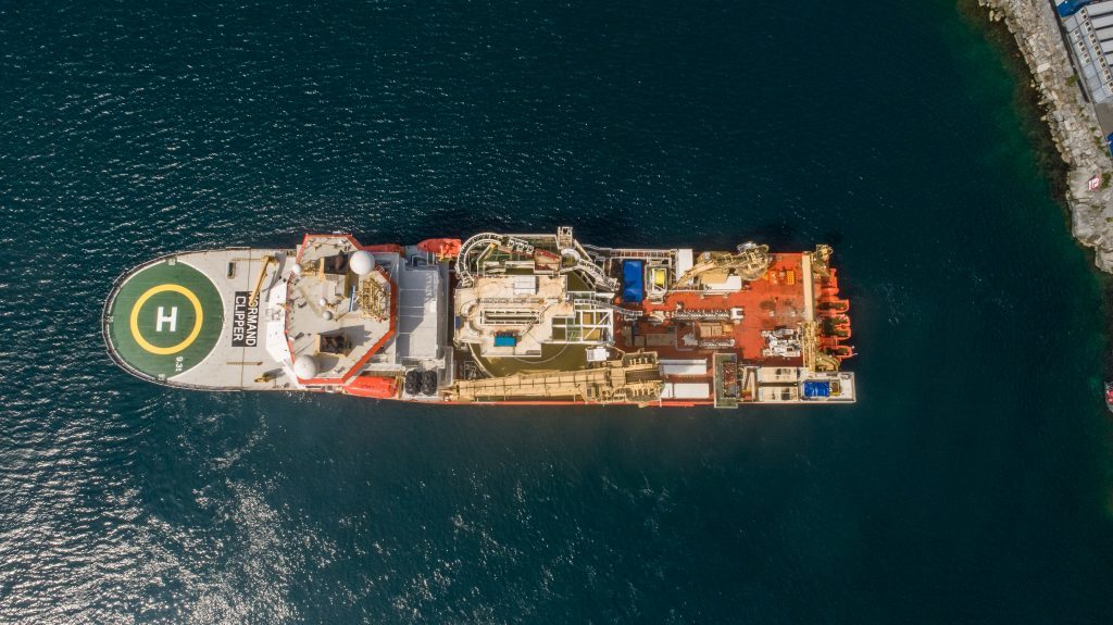Normand Clipper Vessel at NO-UK fiber cable installation