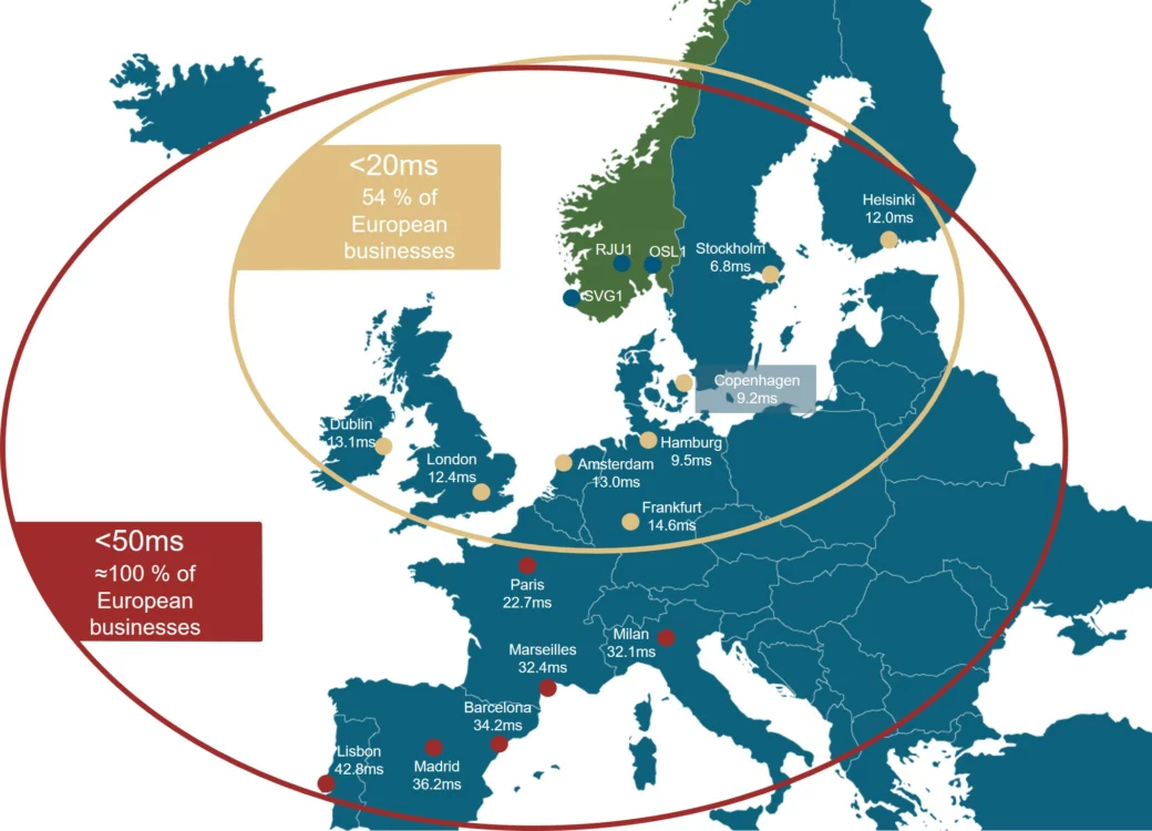 Connectivity map of Norway