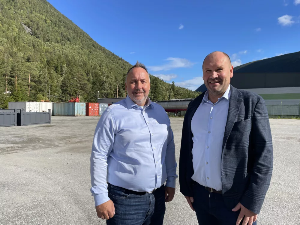  Ole Sten Volland and Tor Kristian Gyland at Green Mountain Expansion site in Rjukan